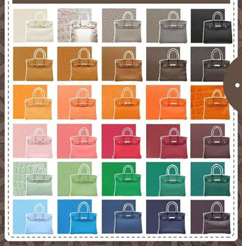 hermes colour palette|hermes birkin color chart.